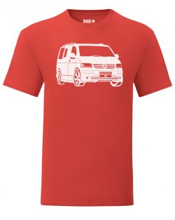 vw t5 tee - red